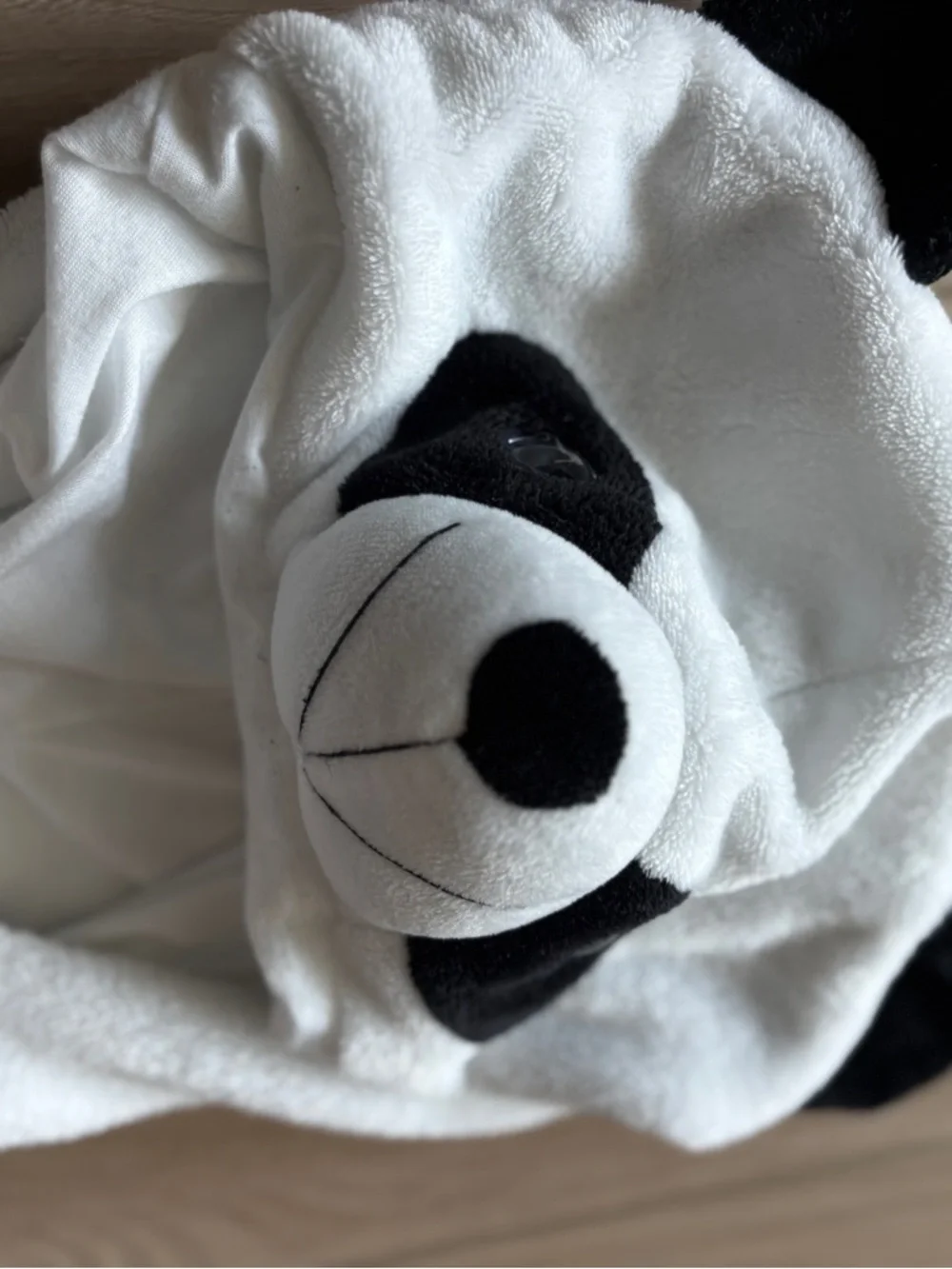 Black and White Fleece One-Piece Baby Jumpsuit